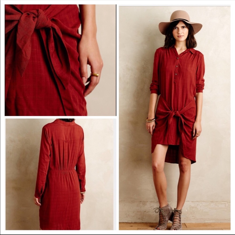 Anthropologie Maeve Bloomsbury tie dress